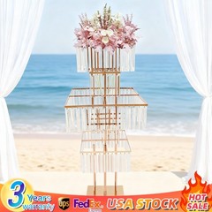 5-Tier Flower Stand Square Flower Vase Stand for Wedding Birthday Party Events