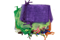 Vibrant Multicolor Organza Gift Bags Multiple Sizes in Sets of 20, 50 or 100