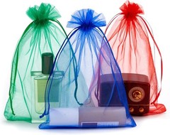 50 Pcs 6X9 Inches Wedding Party Favor Gift Bag Drawstring Organza Bags 10 Color