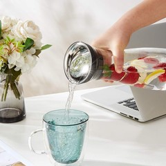 Karafu 40 Oz/1.2 Liter Glass Carafe Lid Borosilicate Water Pitcher For Hot/Cold