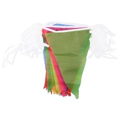 100M Multicolored Bunting Banner Multicolor Outdoor Decoration Triangle Flags US