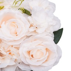 6* Dining Table Flower Centerpieces Silk Champagne Rose Flower Arrangement Deco