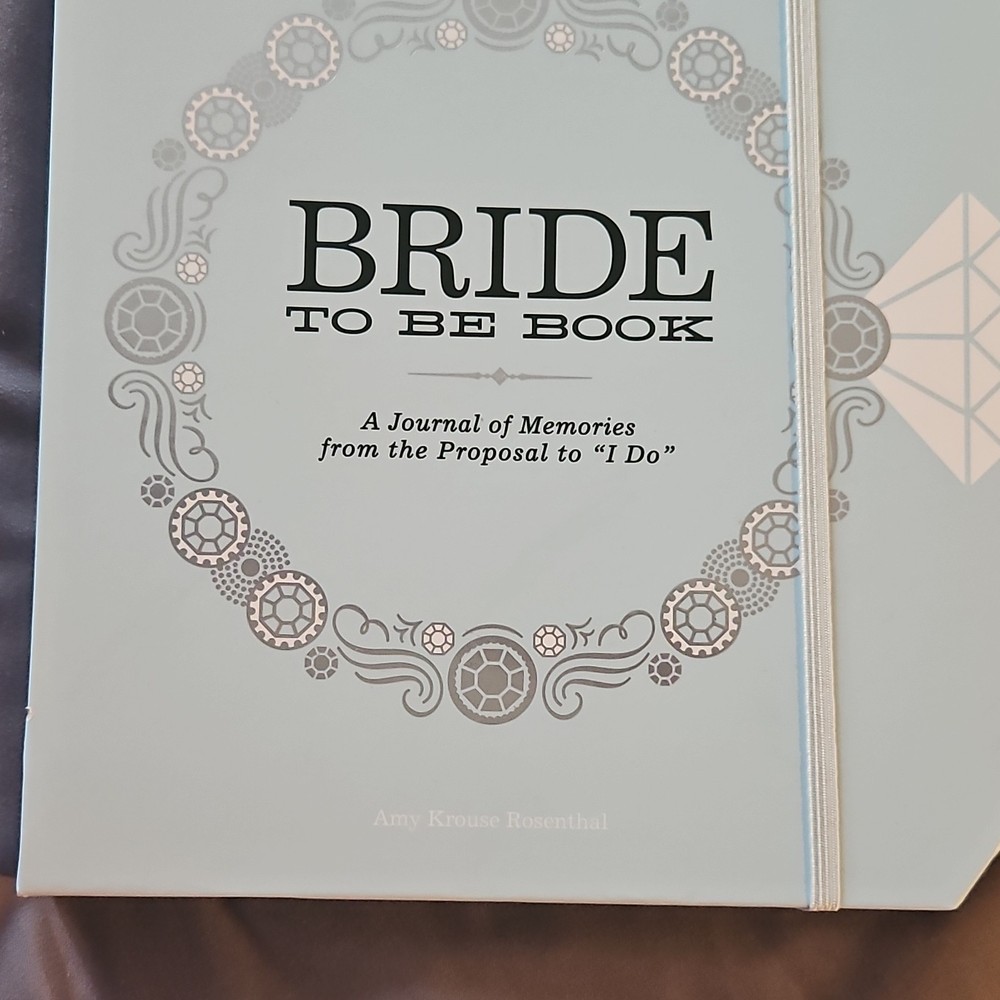 Potter Style Bride To Be Book Wedding Journal Keepsake Light Blue Geometric