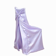 6 Lavender SATIN UNIVERSAL CHAIR COVER for Wedding Banquet Reception Decorations