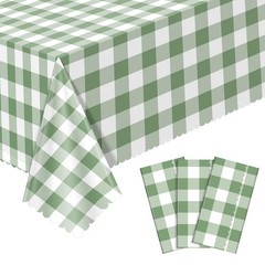 3 Pack Sage Green Gingham Tablecloths, 54 X 3 Pack,