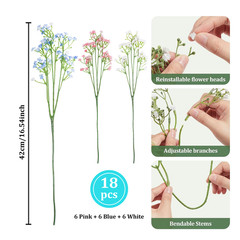 Artificial Flowers UV Resistant Plastic Fake Plants Garden Yard Porch Home Decor