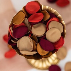 400 RED GOLD Silk Rose Petals Matte Artificial Flowers Table CONFETTI Party