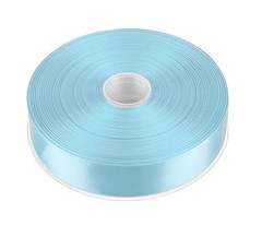 1 1/2 Inch Solid Satin Ribbon, 100 Yards Double Faced Satin for Wathet blue