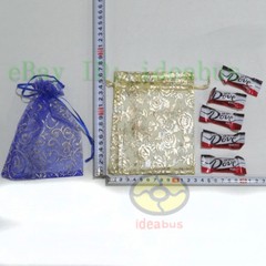 25/50/100pcs Print Pattern Organza Pouches Jewelry Wedding Favor Bags 6.7″x4.73″