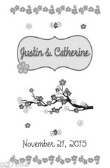 10 Personalized Vellum Wedding Luminaries Cherry Blossom Centerpiece Decorations