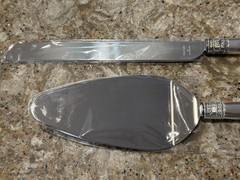Vintage Wedding VERA WANG WEDGWOOD CAKE KNIFE SERVER Trowel 2 PIECE BOX SET NIB