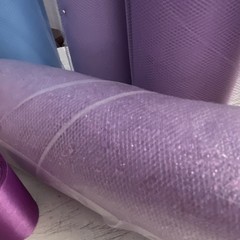 Sparkling Multicolor Tulle Rolls for Wedding Drapery, Purple Blue Light Fabric