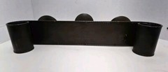 Wrought Iron 3 Large Candle Holder with Swirls (20x4x11 inches)