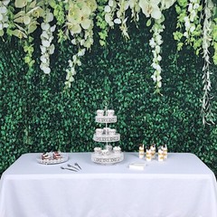 8 ft Green Printed Vinyl PHOTO BACKDROP Greenery Vines Party Event Decorations