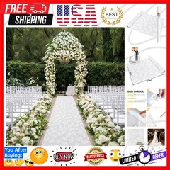Aisle Runner for Wedding, Rose, 3×100 Feet, 50g | Thickened, White Walkway, I…