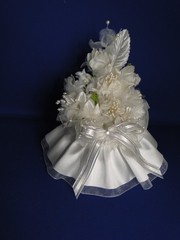 New Elegant Petite Lighted White floral Wedding Cake top #406A