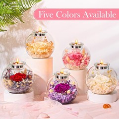 Mothers Day Rose Gifts for Mom Birthday Gift Women 4.41″H x 4.41″W, White