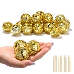 Yescom 20PCS 1.6″ Small Disco Ball Mirror Mini Hanging for Events Wedding Party
