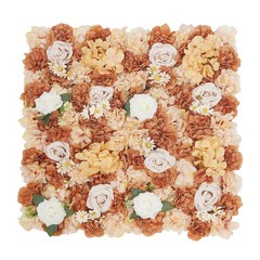 12 Pack Flower Wall Panels Caramel Champagne Silk Plastic Wedding Party Backdrop
