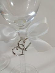 Wilton Toasting Glasses Silver Tone Hearts Flute Style 6 Ounces Set Of 2