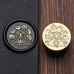 Brass Sealing Wax Stamp Halloween Series Wax Seal Stamp for Cards Decorations