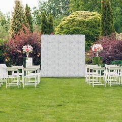 6Pcs Artificial Flower Wall Panels Floral Silk Rose Wall Wedding Backdrop Decor