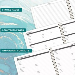 2027-2028 Monthly Planner – Jan. 2027 to Dec. 2028, 9″ x 11″, Spiral Bound Wi…