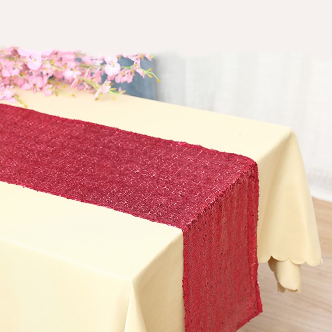 hot pink glitter sequin table runners wedding birthday party cake table decor