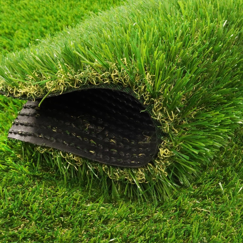 Heyroll Artificial Grass Thick Turf Rug 4 ft x 6 ft, 35MM Outdoor Indoor Fake…