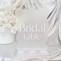10-Pack 5×7″ Frosted Acrylic Wave Sign with Stand DIY Wedding Table Numbers