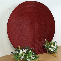 BURGUNDY 7.5 ft Metallic Spandex STAND COVER Wedding Decorations Party Events