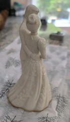 Vintage Lenox Wedding Promises First Dance Bride & Groom Cake topper Gold Accent