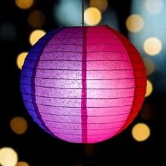 Quasimoon 14″ Multi-Color Paper Lantern, Even Ribbing, Hanging Decoration by …