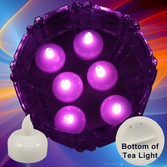 NEW 24 Pink Led Floating Floral Tea Light Candle for Wedding Centerpiece Decor
