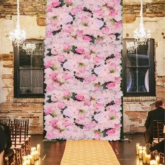 12pcs Artificial Flower Wall Panels Wedding Backdrop 60x40CM (each) Pink