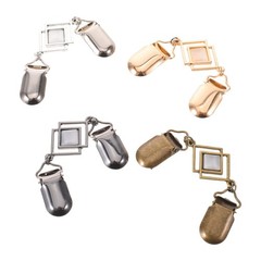 4Pcs Reusable Zinc Alloy Sweater Shawl Clips Multi Color Elegant Scarf Pins