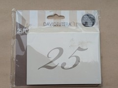 David Tutera Table Numbers 1-25 Horizontal or Vertical Display / Dual Sided -NEW