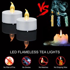 Roomsily LED Tea Lights with Remote 12pack, 12pcs control Warmyellow