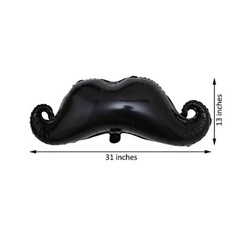 31-Inch long Black Mustache Mylar Foil Balloon Party Wedding Decorations Sale