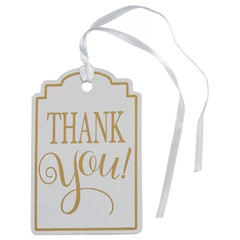 Gold Foil Thank You Tags – 25 pieces
