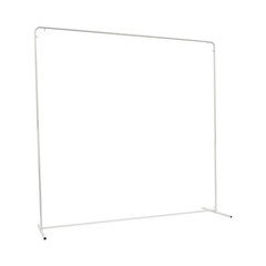 Wedding Arch Backdrop Stand Square Balloon Metal Frame w/White Cloth Cover