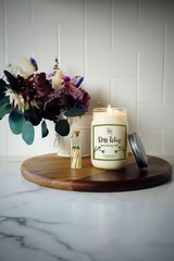 Aira Soy Candle Stress Relief Eucalyptus Spearmint 12 Oz Mason Jar Hand-Poured