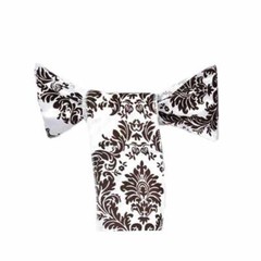 50 pcs Damask Flocking CHAIR SASHES Bow Ties PARTY Wedding Banquet Decorations