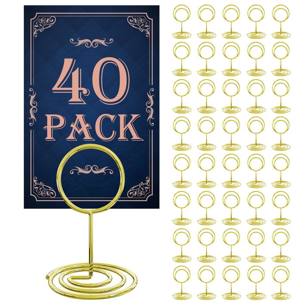 40PCS Table Number Holders, Place Cards Holder, Mini Food Labels Menu Holder, Ph