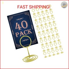 GPYG 40PCS Table Number Holders, Place Cards Holder, Mini Food Labels Menu Holde