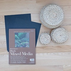 Strathmore 400 Series Mixed Media Paper, Black, Glue 11 x 14 inches, Black