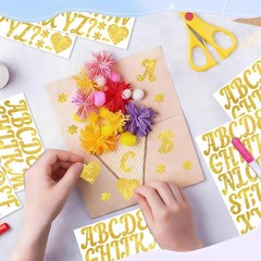 360Pcs Letter Stickers Glitter Alphabet Stickers 2 Inch Self Adhesive Waterpr…