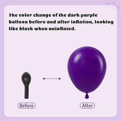 BAUANOOY Purple and Gold balloons, 60pcs 12 Inch 12 inches,