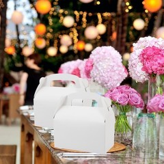 30 Easy-Assembly White Gable Treat Boxes – Perfect for Weddings & Showers