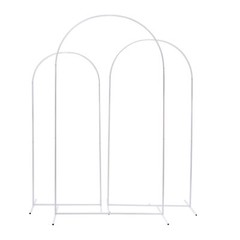 3Pcs Metal Arch Stand Wedding Party Backdrop For Ceremony Yard Venue Shelf Decor